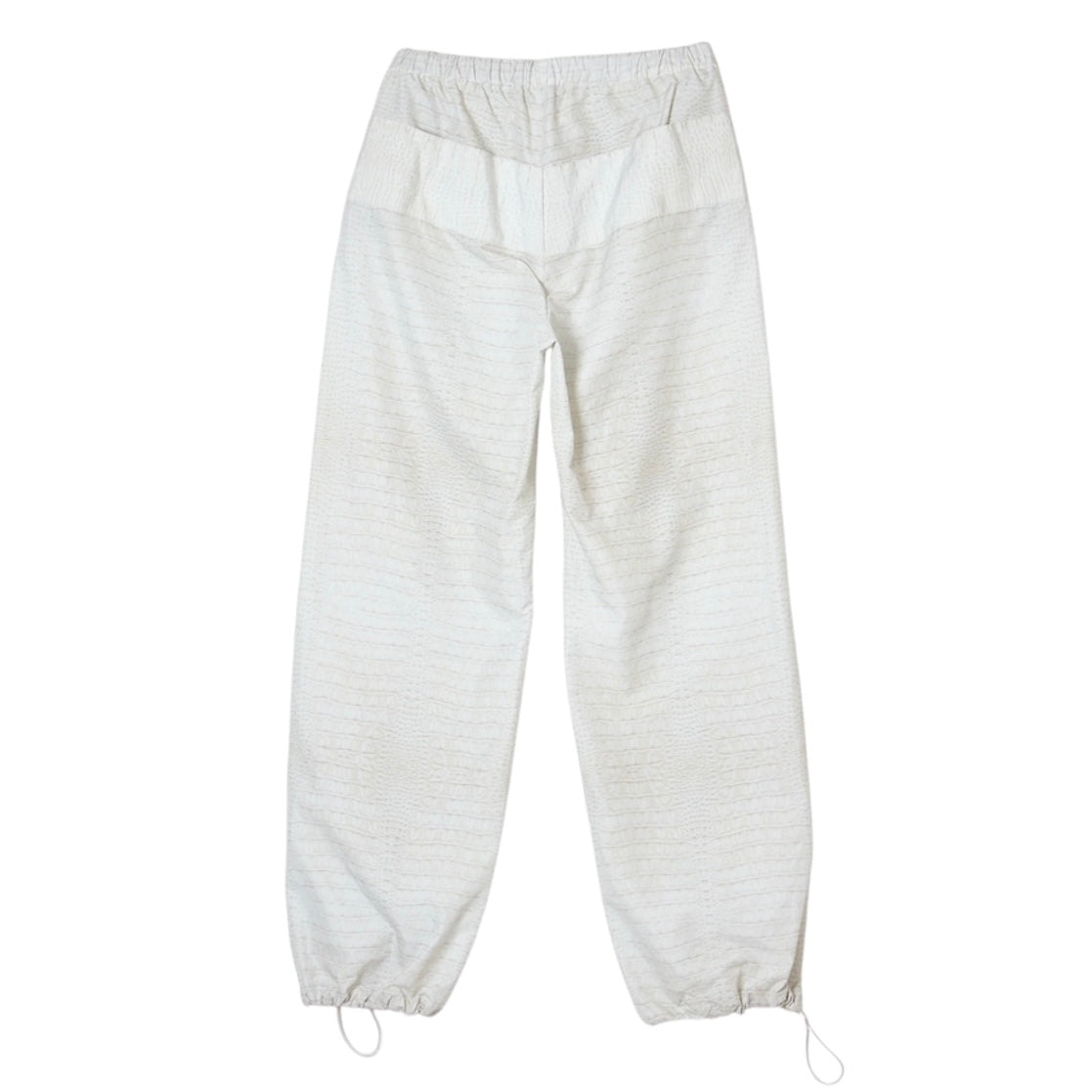 CROCO SHELL PANTS / WHITE
