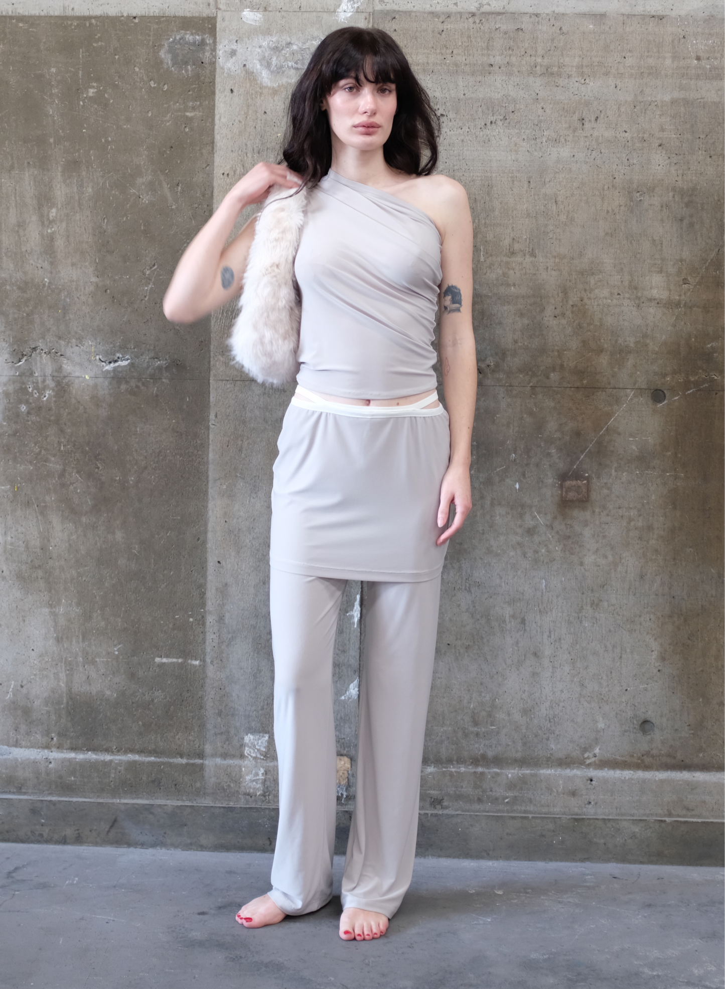 Skirt leggings/sand beige