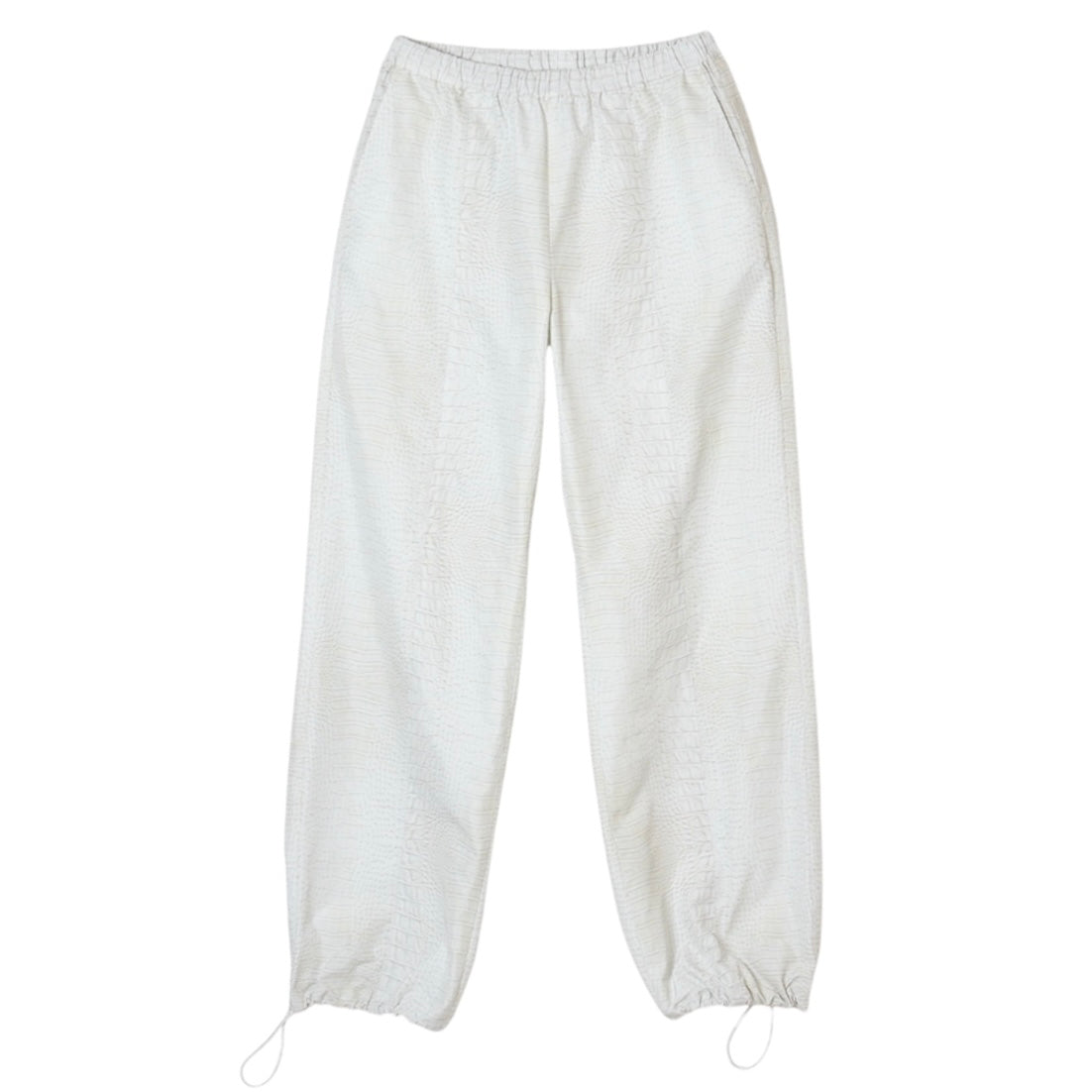 CROCO SHELL PANTS / WHITE