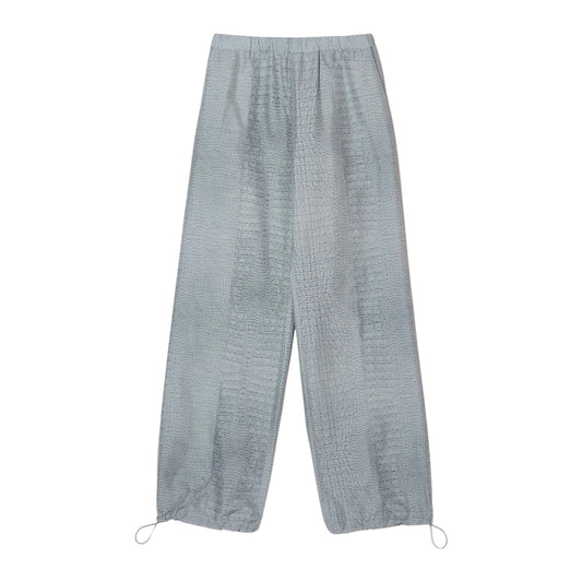 CROCO SHELL PANTS / GRAY