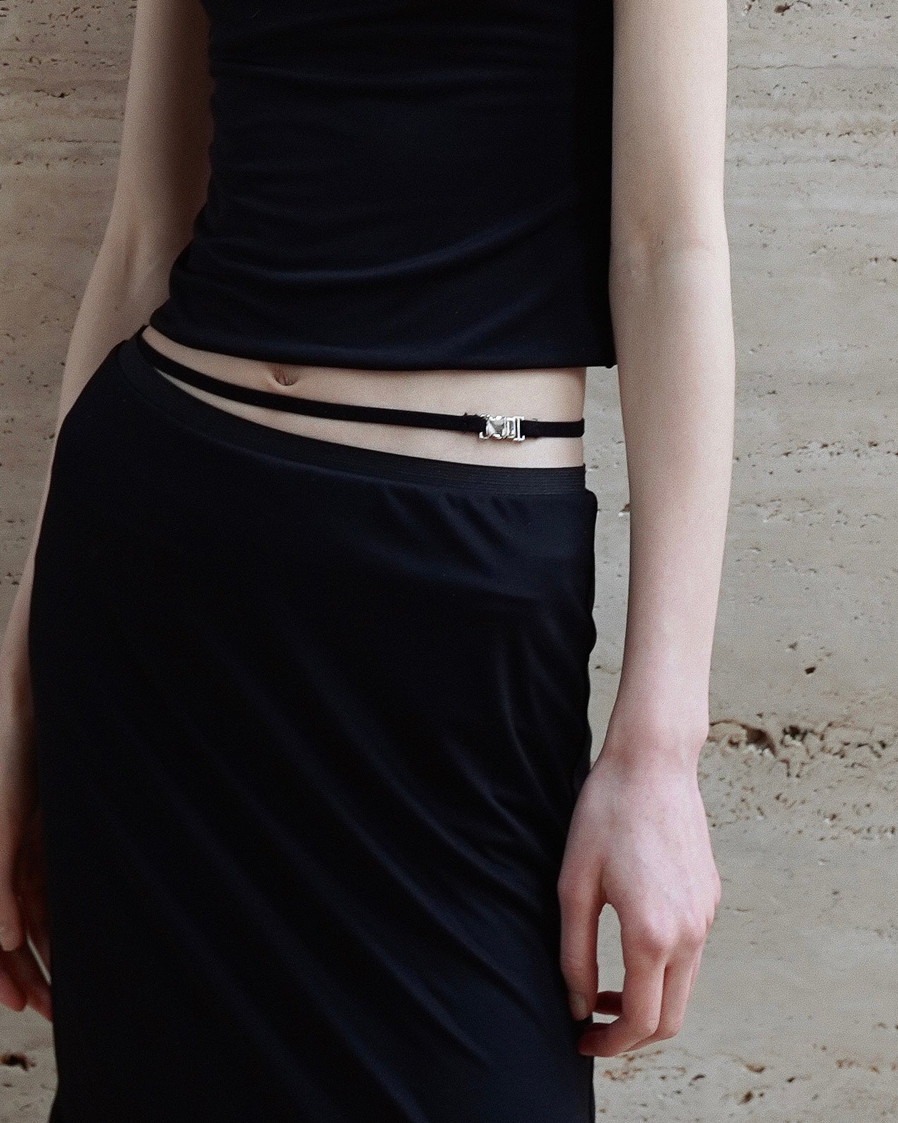 Strap Skirt / Black