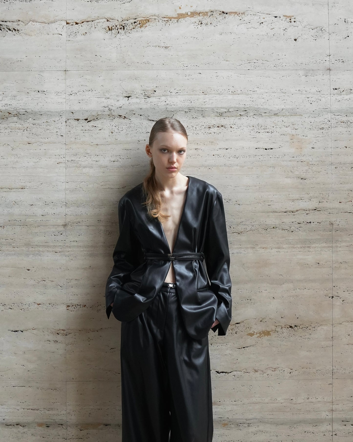 Deep Cut Jacket / Vegan leather