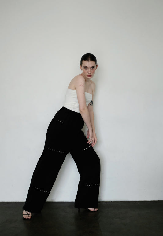 EYELET PANTS